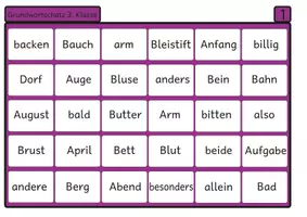 Vista previa - Unidades / Secuencias / Situaciones de Aprendizaje - Bingos de lectura de vocabulario básico para el tercer grado. - página 3