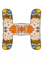 Vorschau - Mal- und Bastelvorlagen - Herbst - Großbuchstaben zum Ausmalen & Dekorieren - Seite 2