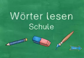 Vorschau - Aufgabenkarten - Digitale Leseübung - Wörter lesen - Rund um die Schule - Seite 3