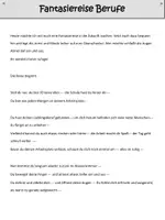 Vorschau - Arbeitsblätter - Fantasiereise Berufe - Deckblatt