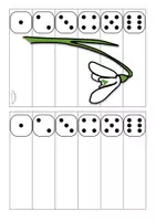 Vorschau - Arbeitsblätter - Puzzle, Würfelspiel & Schneideübung „SCHNEEGLÖCKCHEN“ (Zahlen bis 6 & Würfel) - Seite 2