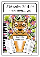 Vorschau - Stundenentwürfe - Zeichnen am iPad (Zeichenanleitung): Symmetriebild - Deckblatt