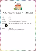 Vorschau - Präsentationen/Tafelbilder - At the restaurant: Beispieldialog (Tafelmaterial) - Englisch - Kl. 3/4 - Seite 1