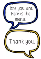 Vorschau - Präsentationen/Tafelbilder - At the restaurant: Beispieldialog (Tafelmaterial) - Englisch - Kl. 3/4 - Seite 3