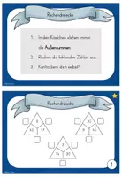 Vorschau - Stationenlernen - Kartei Mathe Rechendreiecke - 2. Klasse - Seite 1