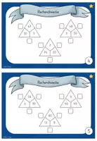 Vorschau - Stationenlernen - Kartei Mathe Rechendreiecke - 2. Klasse - Seite 3