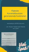 Vorschau - Arbeitsblätter - Flipbook/ Übersicht zur Kurvendiskussion ganzrationaler Funktionen - Deckblatt