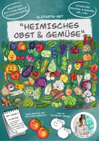 Vorschau - Mal- und Bastelvorlagen - Cliparts-Set "Obst & Gemüse" heimische Sorten / Früchte - Deckblatt