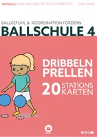 Vorschau - Stationenlernen - Ballschule 4 im Sportunterricht - Dribbeln & Prellen - 20 Stationen & Einsatzideen - Deckblatt