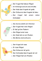 Vorschau - Arbeitsblätter - Lesekarten Vögel - Seite 2