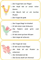 Vorschau - Arbeitsblätter - Lesekarten Vögel - Seite 3