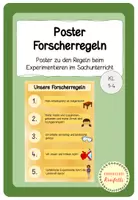 Vorschau - Poster - Poster zu den Forscherregeln beim Experimentieren - Deckblatt