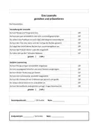 Vorschau - Lehrpläne/Lehrermaterial - Bewertungsbogen für eine Leserolle - Seite 1