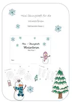 Vorschau - Arbeitsblätter - Mini Heft Winterferien Mathematik Klasse 1 - Deckblatt