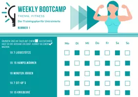 Vorschau - Arbeitsblätter - Weekly Bootcamp für Untrainierte 10 Wochen inkl. Test - Seite 1