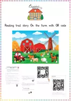 Aperçu - Feuilles d'exercices - Reading trail story On the farm with QR code - Page de couverture