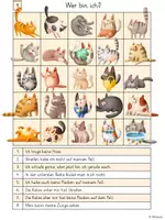 Vorschau - Arbeitsblätter - Wer bin ich? - Leserätsel - Katzen - Seite 1