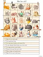 Vorschau - Arbeitsblätter - Wer bin ich? - Leserätsel - Katzen - Seite 3