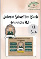 Vorschau - Interaktives Material - Johann Sebastian Bach- Interaktive PDF mit QUIZ - Deckblatt