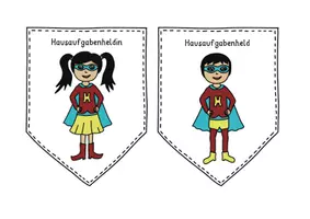 Vorschau - Mal- und Bastelvorlagen - Hausaufgabenheldinnen und Hausaufgabenhelden - Seite 3