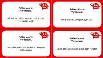 Vorschau - Aufgabenkarten - Fehler-Alarm: Groß- oder Kleinschreibung? - Seite 2