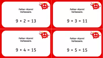 Vorschau - Fördermaterial/Inklusion - Fehler-Alarm: Additionen mit Zehnerübergang ZR 20 - Seite 1