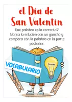 Aperçu - Jeux - San Valentín clip cards Espagnol - Page 1