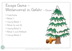 Vorschau - Stundenentwürfe - Escape Game Wintervorrat in Gefahr Klasse 1 - Seite 2