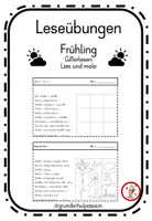 Vorschau - Arbeitsblätter - Leseübungen Klasse 1 + 2 Frühling #hellospringateduki - Seite 1