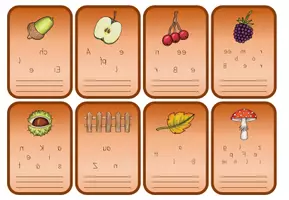 Vorschau - Stationenlernen - Schüttelwörter Herbst Spiegelschrift - Seite 1