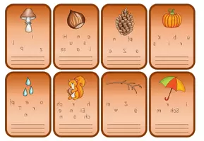 Vorschau - Stationenlernen - Schüttelwörter Herbst Spiegelschrift - Seite 2