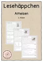 Vorschau - Arbeitsblätter - Lesehäppchen Ameisen #silvesterknaller23 - Deckblatt