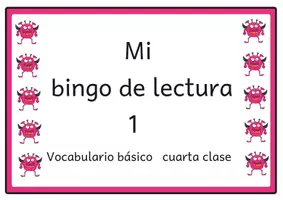 Vista previa - Unidades / Secuencias / Situaciones de Aprendizaje - Bingos de lectura de vocabulario básico para el cuarto grado. - página 1