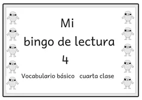 Vista previa - Unidades / Secuencias / Situaciones de Aprendizaje - Bingo de lectura Vocabulario básico del alemán 4 para el cuarto grado - Portada
