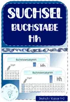 Vista previa - Hojas de trabajo - Suchsel / Buchstabenlabyrinth - Buchstabe Hh - mit Lösung - Alemàn / Deutsch - Portada