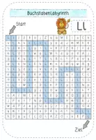 Vista previa - Juegos / Gamificación - Suchsel / Buchstabenlabyrinth - Buchstabe Ll - mit Lösung - Alemàn / Deutsch - página 3