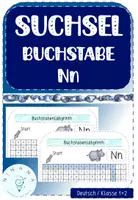 Vista previa - Hojas de trabajo - Suchsel / Buchstabenlabyrinth - Buchstabe Nn - mit Lösung - Alemàn / Deutsch - Portada