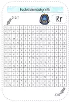 Vista previa - Juegos / Gamificación - Suchsel / Buchstabenlabyrinth Buchstabe Rr - mit Lösung - Alemàn / Deutsch - página 2