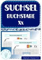 Vista previa - Juegos / Gamificación - Suchsel / Buchstabenlabyrinth - Buchstabe Xx - mit Lösung - Alemàn / Deutsch - Portada