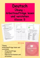 Vorschau - Arbeitsblätter - Arbeitsaufträge verstehen - Übungen zu den Operatoren - Deckblatt