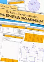 Vorschau - Arbeitsblätter - Punkte im Koordinatensystem einzeichnen - Drohnenshow entwerfen - Deckblatt