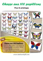 Aperçu - Apprentissages en autonomie - Chasse aux 100 papillons pour le printemps - Page de couverture