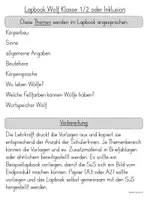 Vorschau - Arbeitsblätter - Der Wolf I Lapbook I Raubtiere I Wildtiere - Seite 1