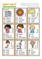 Aperçu - Jeux - Don't say it - health and Disease English Anglais - Page 1