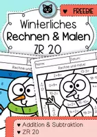 Vorschau - Arbeitsblätter - KOSTENLOS | Rechnen & Malen 1. Klasse | ZR 20 - Deckblatt