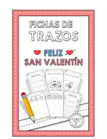 Vista previa - Hojas de trabajo - FICHAS PARA TRAZOS SAN VALENTIN - Portada