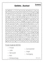 Vorschau - Arbeitsblätter - Gefühle - Suchsel - Seite 3