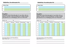 Vorschau - Fördermaterial/Inklusion - Individueller Verhaltens-Rückmeldebogen mit eigenen Zielen (Verstärkersystem) - Seite 1