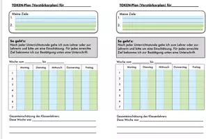 Vorschau - Fördermaterial/Inklusion - Individueller Verhaltens-Rückmeldebogen mit eigenen Zielen (Verstärkersystem) - Deckblatt