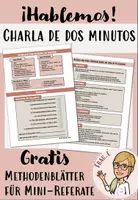 Vorschau - Arbeitsblätter - Charla de dos minutos / presentación im Fach Spanisch - Deckblatt